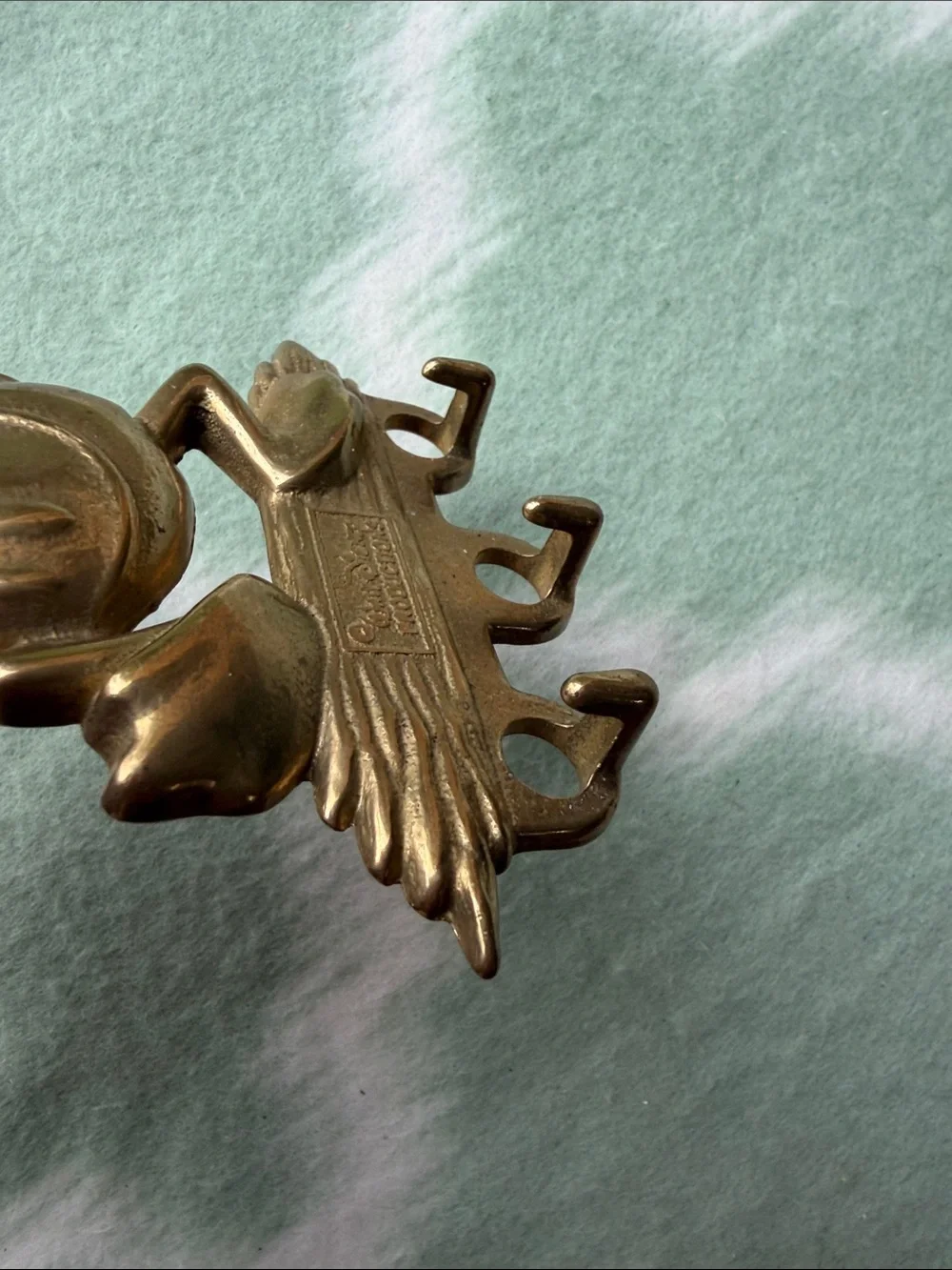 Authentic 1960s MBFL Donald Duck brass wall key brackets - rare vintage